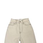 Helmut Lang  Off White Cream Fringe Bottom High Rise Flare Jeans Size Women's 25 Photo 3