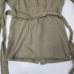 Tularosa  Belted Cardigan in Olive Green Photo 9