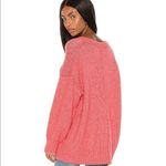 Free People  Brookside Tunic Sweater in Pink Lightning Oversized Boho Sz Large Photo 1