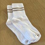 HIGH HEEL JUNGLE Metallic Retro Grip Crew Socks, NWOT Gold Photo 1