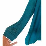 Anthropologie  Open Front Cardigan Sweater Long Sleeve Green Ramie Teal Small EUC Photo 3