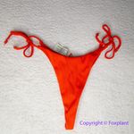 New! Set! Zulu & Zephyr Free People Tie Curve Brief Bikini, size 6‎ Orange Photo 4