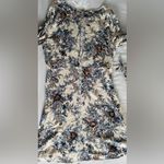 American Eagle  OUTFITTERS Dress Cold Shoulder Blue Floral Boho Long Sleeve XS Photo 8