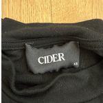 Cider  - Round Neck Rose Graphic Ruched Crop Tank in Black & White Photo 1