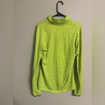 Nike  Dri Fit Pro Hyperwarm Half Zip Womens Size XL Neon Yellow Black Polka Dots Photo 1
