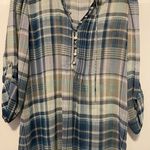 New York And Company  semi sheer plaid tunic in xs Photo 1