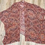 Forever 21  Red orange Kimono cardigan sz Medium Photo 3