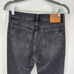Levi's Levi’s Wedgie Straight Ankle Jeans Size 28 Black Raw Hem Photo 4
