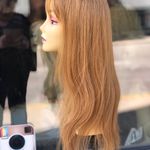 None Back In Stock - Human hair Wig Long strawberry blonde bangs 2020 Photo 3