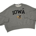 Nike Womens Size L  Iowa Hawkeyes Collegiate Cropped Campus Sweatshirt Photo 0