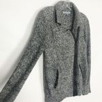 Olivia Sky Asymmetrical Zip Marled Knit Sweater Size Medium Photo 4