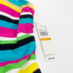 Anne cole  Center Tab High Neck Tankini Swim Top Size Small Striped NEW Photo 5