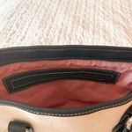 Stone Mountain Cream Colored Canvas Genuine Leather Shoulder Bag Photo 4