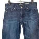 7 For All Mankind Blue Straight Leg Classic Cotton Blend Denim Jeans Women Sz 27 Photo 2