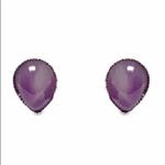 Anthropologie AMELIA RUE Pear Shaped Natural Amethyst Set Photo 3