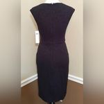 London Times NEW  Textured Black Sleeveless Side Pleated Modcloth Sheath Dress 2 Photo 4