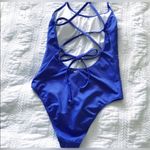 Victoria's Secret PINK Victoria’s Secret Blue/purple one piece lace up Photo 6