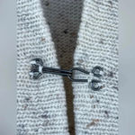 white + warren wool cashmere 3 hook grandpa cardigan oatmeal size medium Gray Photo 7