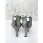 Adrienne Vittadini  Sandals Womens Size 6 Gray Beaded Open Toe High Heel Photo 6