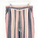 Soft Surroundings Linen Blend Striped Pull On Pants MP Photo 3