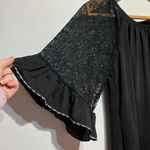 Winwin  Black Solid Lace Tunic Size Small / Medium Photo 2