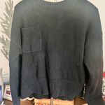 margaret o'leary Black Ribbed Sweater with Pocket Photo 0