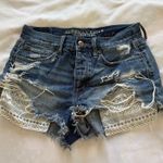 American Eagle Mid Wash  Ripped Jean Shorts Photo 2