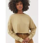 BDG  Oversized Long Sleeve Cropped Tee Camel Sweater Photo 1