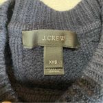J.Crew Navy Blue Cable Knit Fisherman Sweater 100% Wool Womens Size XXS Photo 3