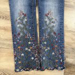 Driftwood  Colette Skinny Jeans Women’s 27 Floral Embroidered Scalloped Ankle Photo 2