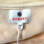 Anthropologie NWT Sundry Side Zip Velour Sweatshirt  I Beige Women’s M Gorpcore Mean Girls Photo 14