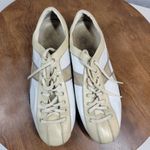 Cole Haan Nike Air Womens Sneakers 8 Beige White Leather Suede Lace Up Shoes Photo 2