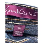 Gloria Vanderbilt Amanda Women's Straight Wide Leg Cotton Stretch Blue Size 16P Photo 3