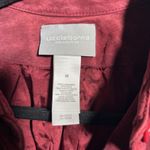 Liz Claiborne VTG Womens Burgundy Red Suede Shirt Jacket M *Distressed Boho SEE Photo 2