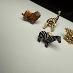 Lion Zebra Giraffe Tack Lapel Pin Lot Of 4 Safari Animals Photo 12