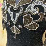 NIGHT VOGUE Vintage Black Silk Beaded Dress Size undefined Photo 6