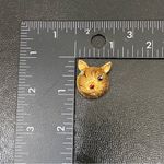 Head Vintage Unsigned Gold-tone Wired Cat CZ Stones Small Cat Brooch Photo 13