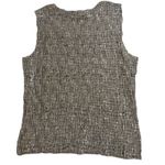 Annie Alexander Sleeveless Top Metallic Crinkle Textured‎ Gray Large Photo 1