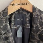 SMYTHE Film Fest Sharp Shoulder Blazer Metallic Leopard Gray Size 2 Photo 7