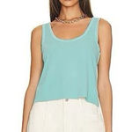 Tularosa  Green Nora Tank Top in Aqua Splash Large Photo 0