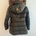 Mackage Lamb Leather & Down Hooded Puffer Jacket Small Photo 2