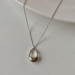 Minimalist Silver abstract pendant necklace Photo 1