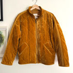 Avec Les Filles Quilted Velvet Yellow Zip Jacket Size XS Photo 0