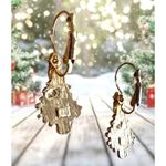 Vintage Christmas Tree Earrings Star Topper Gold Tone Eurowire Nostalgic Holiday Photo 10