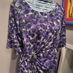 Connected Apparel Purple Patterned Dress Photo 1