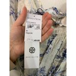 Socialite ivory blue flor off shoulder long sleeve blouse size Medium NWT Photo 5