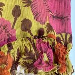 Massimo Dutti  Retro 70s Floral Silk Ruffled Blouse Women's Size 2 Photo 4