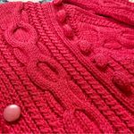 Vintage 50s Pink Irish Wool Knit Bubblegum Cardigan Sweater Photo 2