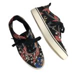 ZARA  Studded Jacquard Floral Sneakers EU 36 US 6 Statement Shoes Photo 8