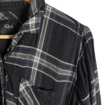 Rails  Hunter Metallic Black White Plaid Long Sleeve Button Down Shirt Size XL Photo 2